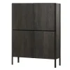 Tower living Wandkasten|Industriele Kasten|Amalfi Wandkast bruin eikenfineer 120cm