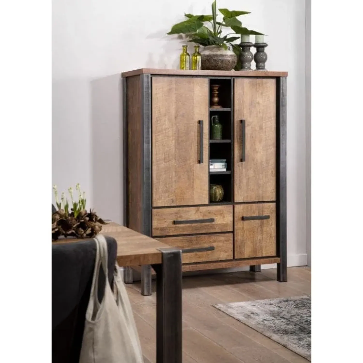 Maison Madera Wandkasten|Industriele Kasten|Amaya Barkast 120cm