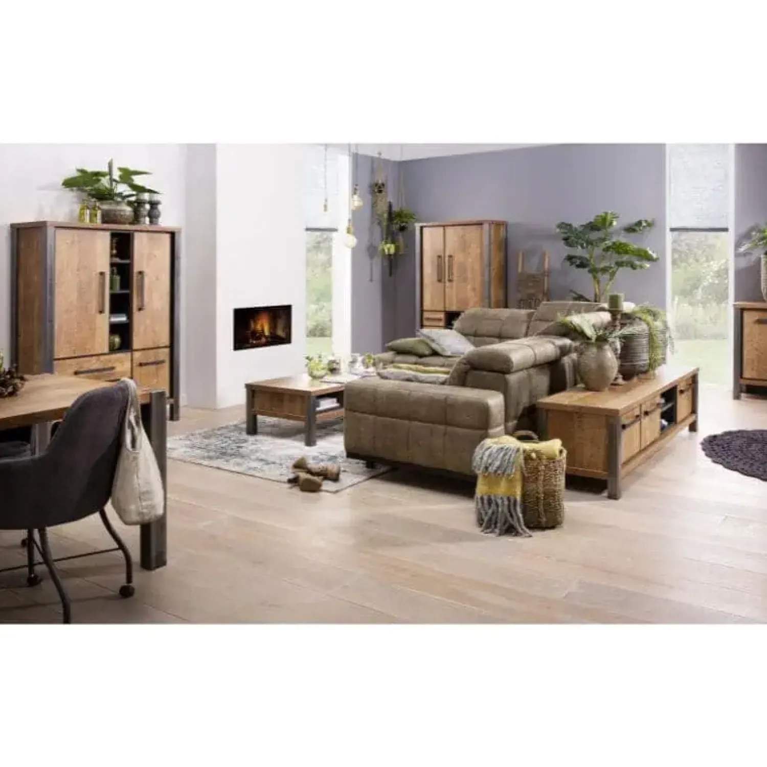 Maison Madera Dressoirs|Industriele Kasten|Amaya Dressoir 4 deuren 240cm