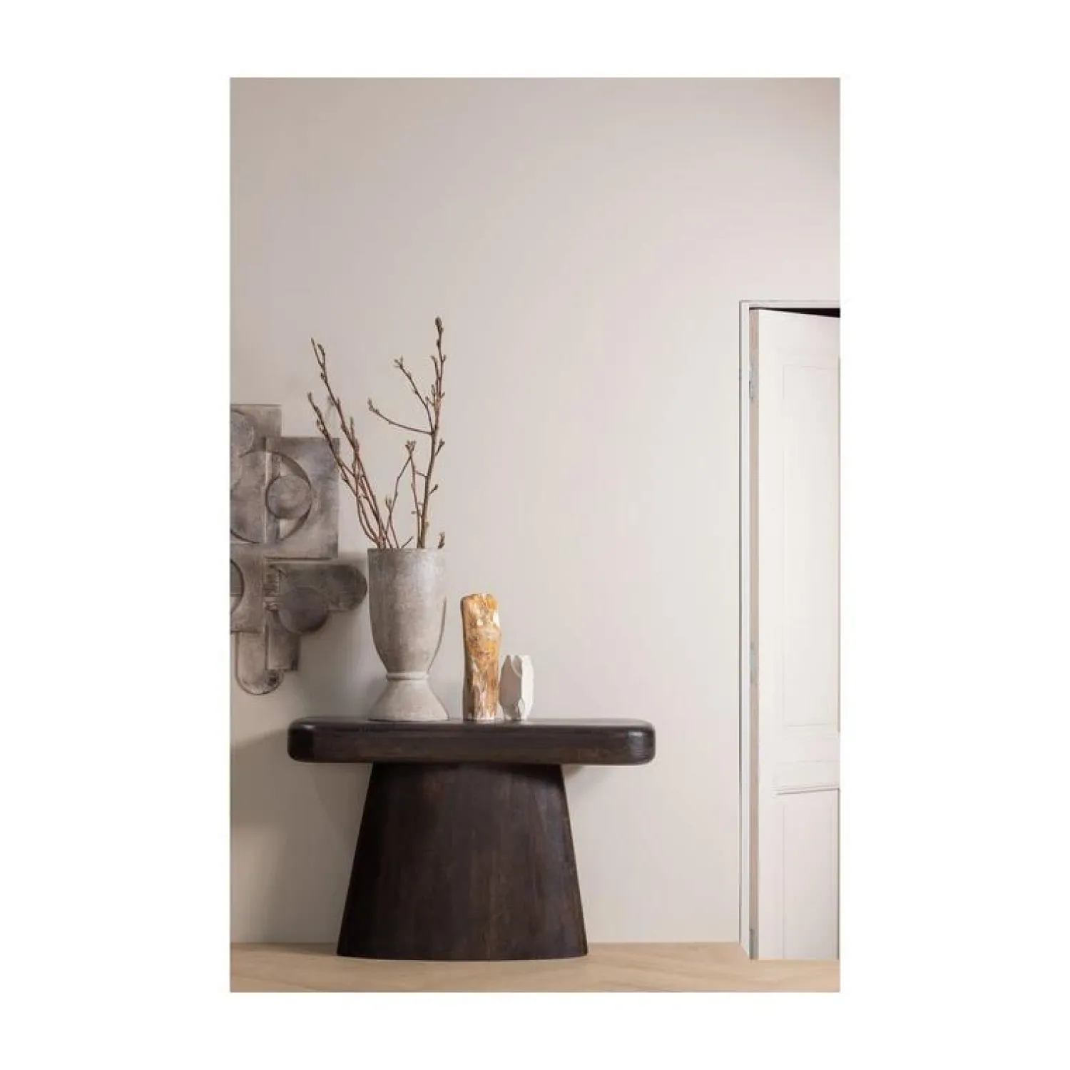 WOOOD Sidetables|Amco Sidetable mangohout donkerbruin/zwart
