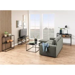 Nordhavn Sidetables|Amora Sidetable Zwart Metaal 100cm