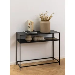 Nordhavn Sidetables|Amora Sidetable Zwart Metaal 100cm