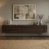 Vane Living Industriele Kasten|Tv Meubels|Amy Tv meubel zwevend Walnoot mangohout 155 cm