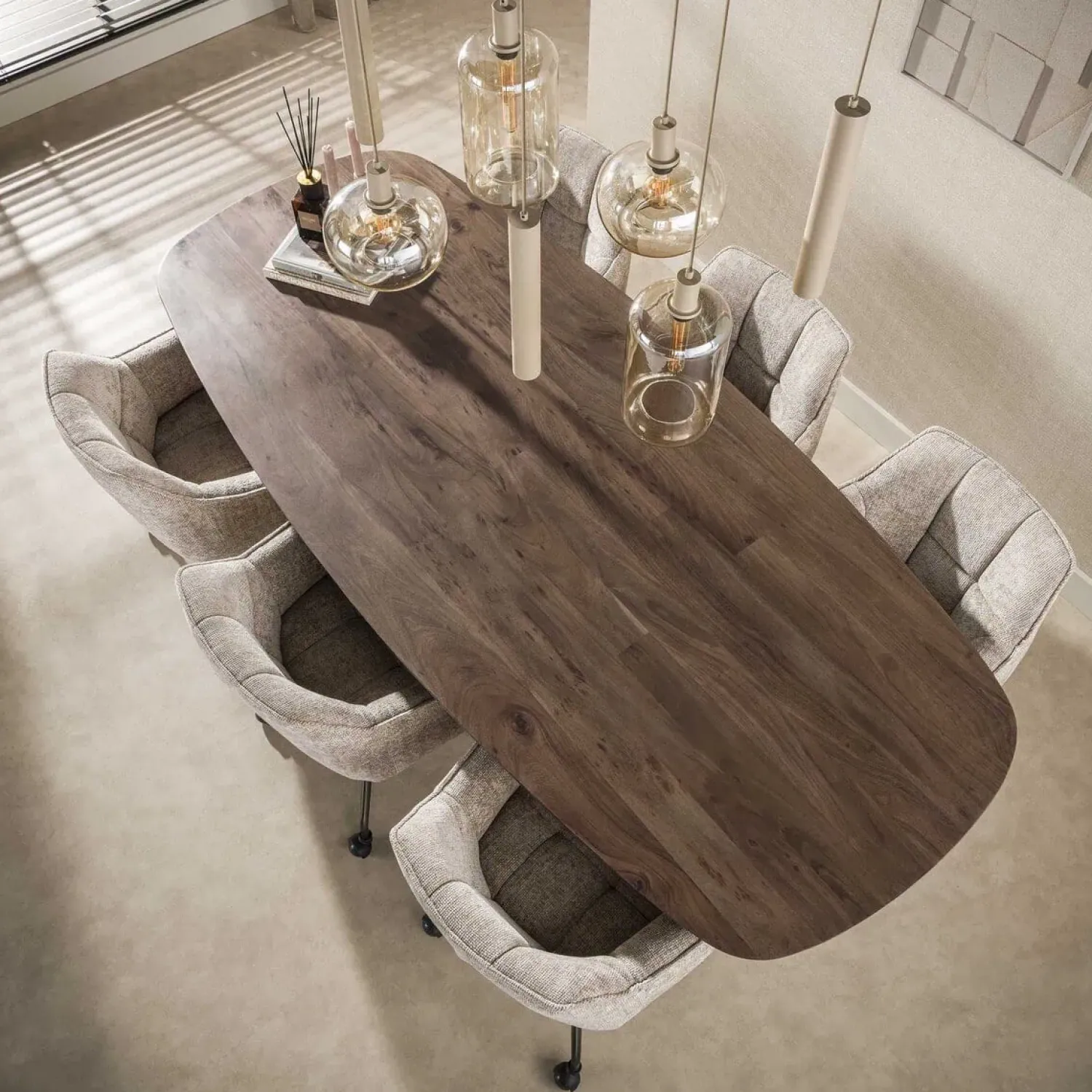Kalfort Eettafels|Andreas Eettafel deens ovaal Acaciahout 240cm