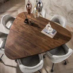 Kalfort Eettafels|Andreas Eettafel driehoekig Acaciahout 165cm