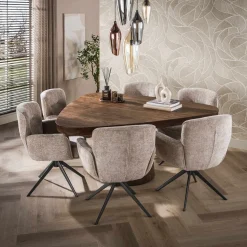 Kalfort Eettafels|Andreas Eettafel driehoekig Acaciahout 165cm