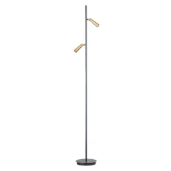 Trading Lighting Vloerlampen|Angelo 2-lichts Vloerlamp goud