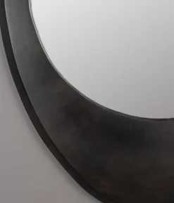 Dutchbone Spiegels|Aren Spiegel Hout Zwart 71cm