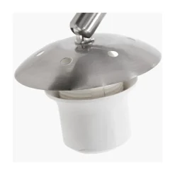 Steinmex Booglampen|Ariana 1-lichts Vloerlamp Staal met Goud Velvet kap