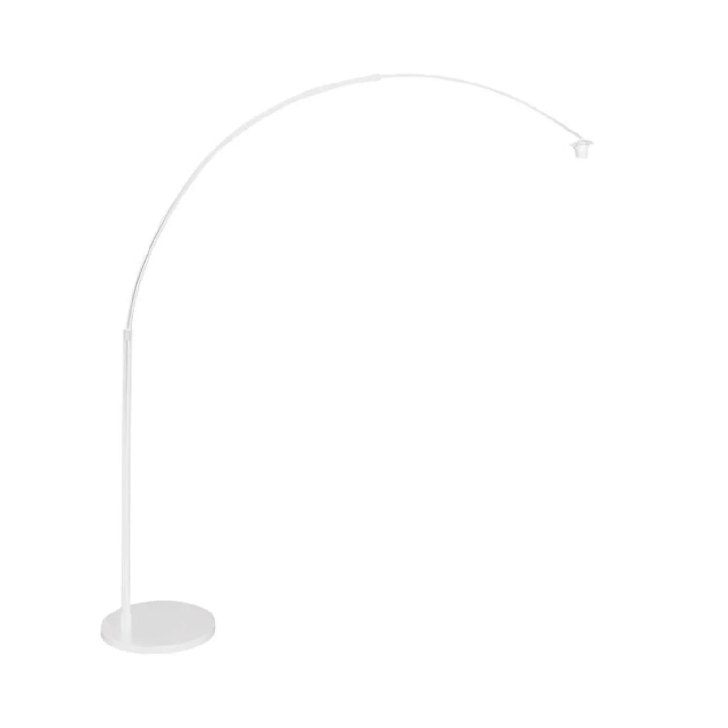 Steinmex Booglampen|Ariana 1-lichts Vloerlamp Wit met Goud Velvet kap