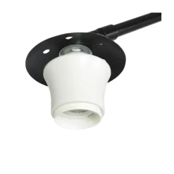 Steinmex Booglampen|Ariana 1-lichts Vloerlamp Zwart met Wit Chintz kap