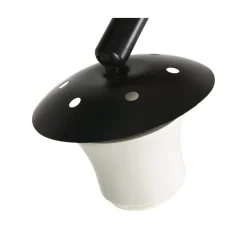 Steinmex Booglampen|Ariana 1-lichts Vloerlamp Zwart met Wit Kunststof kap