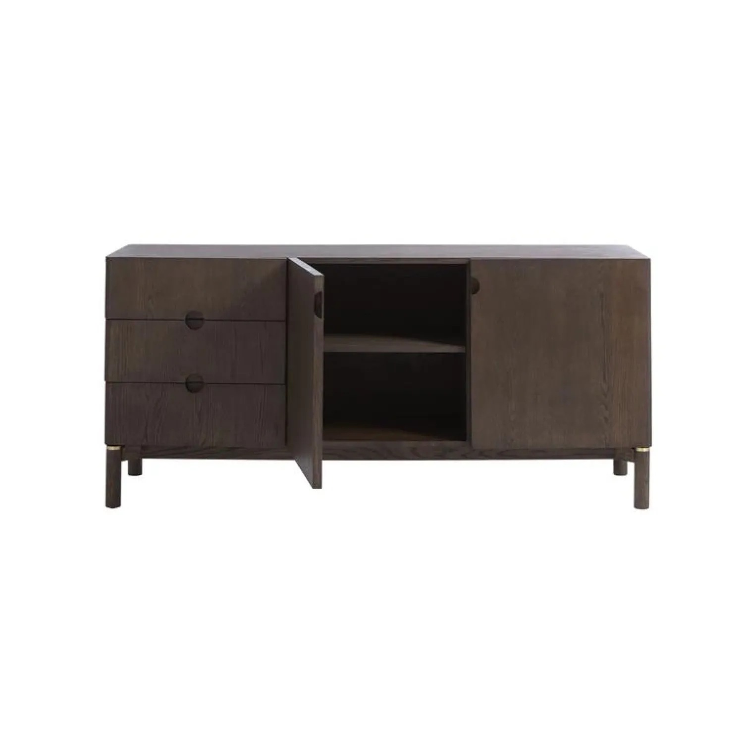 LykkeHome Dressoirs|Industriele Kasten|Aris Dressoir 160 cm espresso