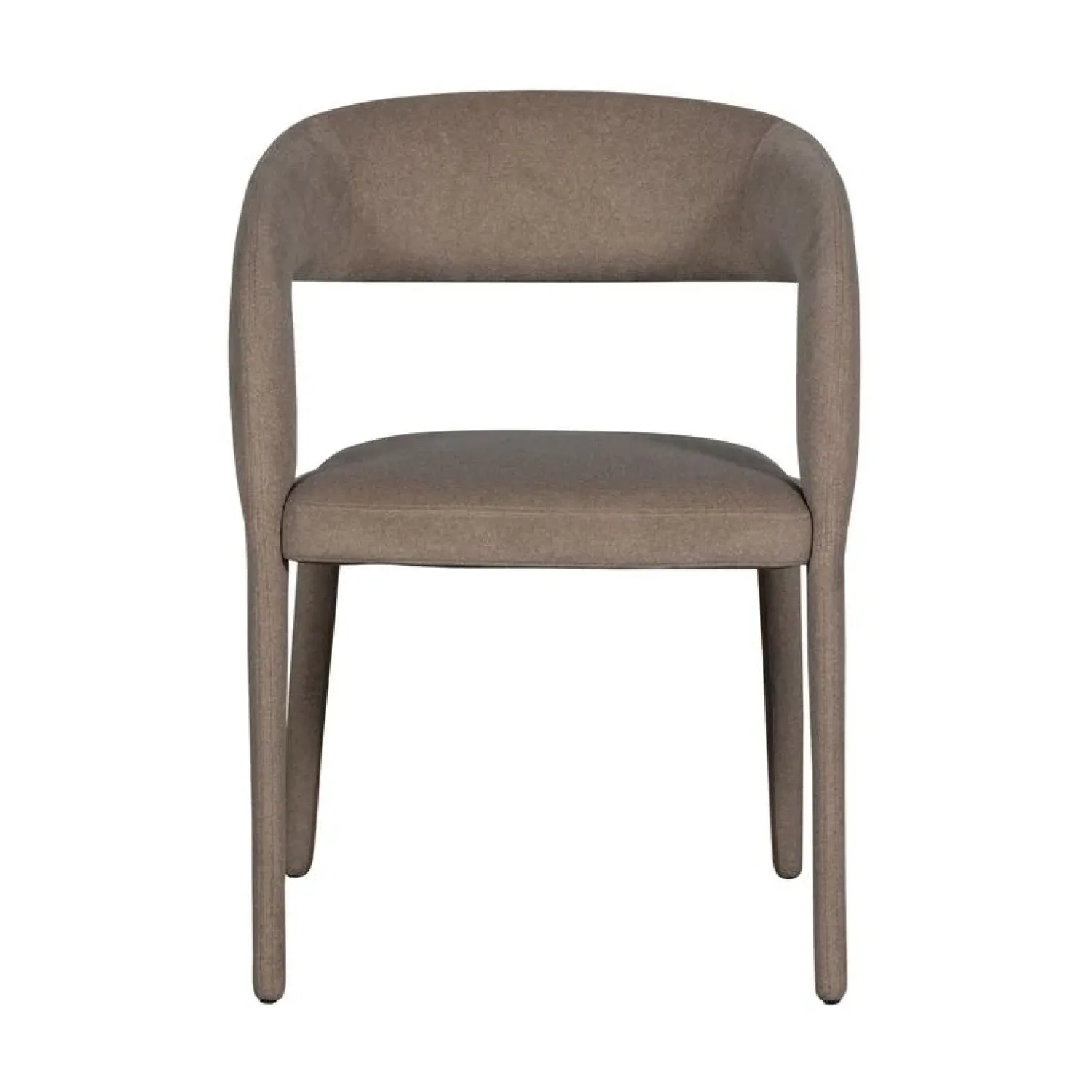 vtwonen Eetkamerstoelen|Arms Eetkamerstoel vilt bruin