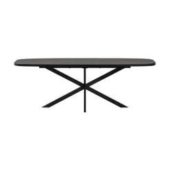 WOOOD Eettafels|Arros uitschuifbare Eettafel zwart 180-220cm