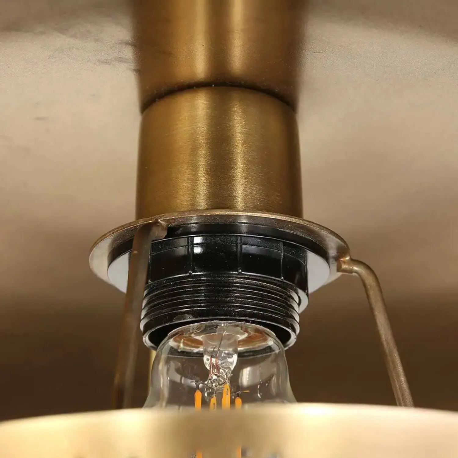 Steinmex Plafondlampen|Arthur 1-lichts Plafondlamp Brons Metaal