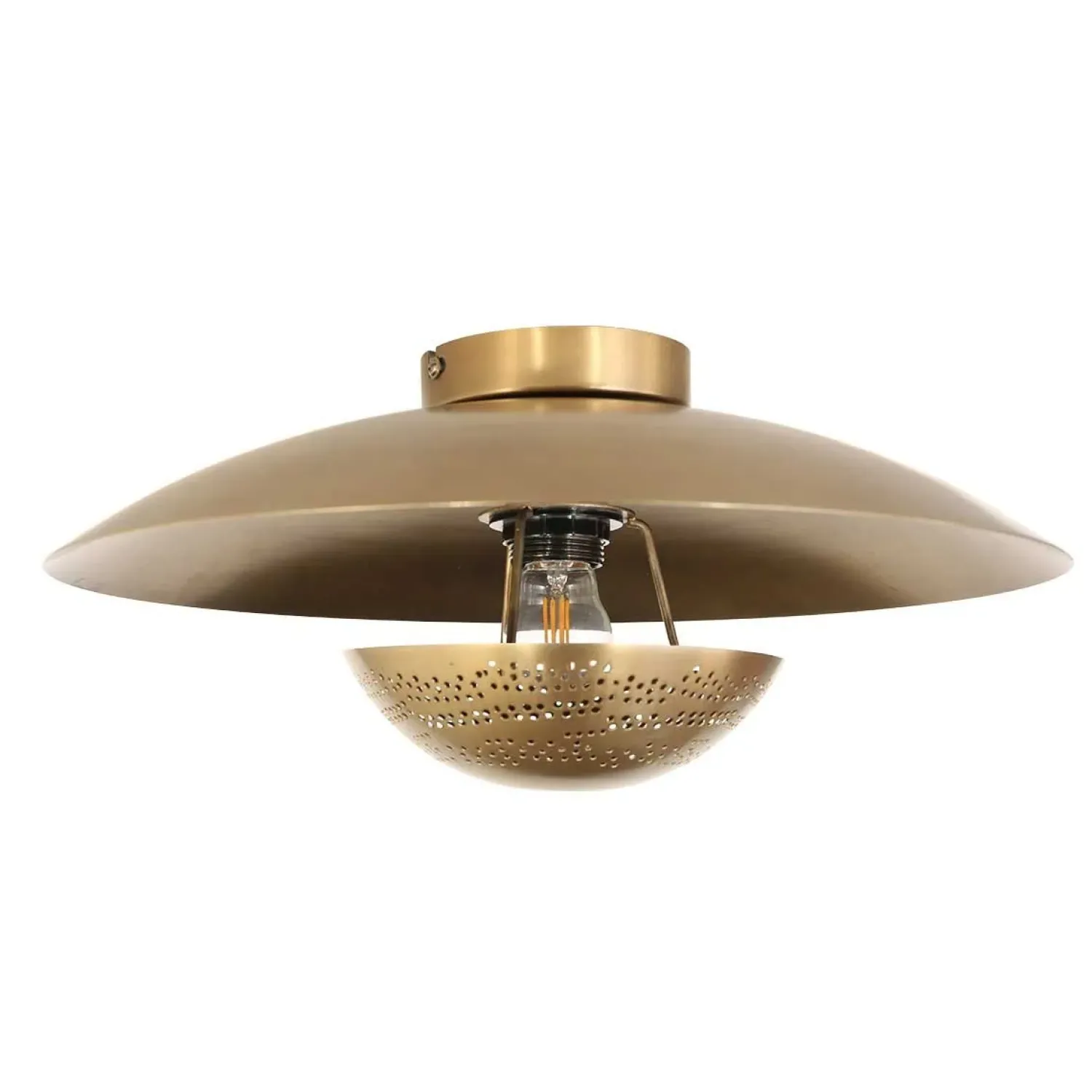 Steinmex Plafondlampen|Arthur 1-lichts Plafondlamp Brons Metaal