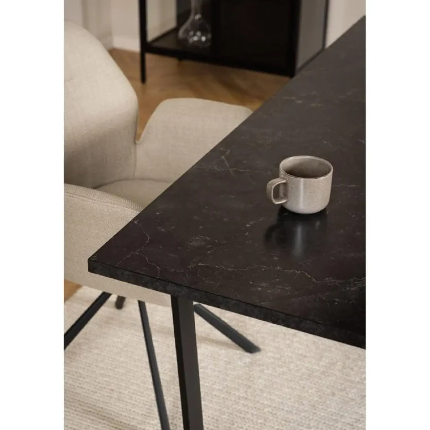 Nordhavn Eettafels|Arvico Eettafel Zwart 160cm