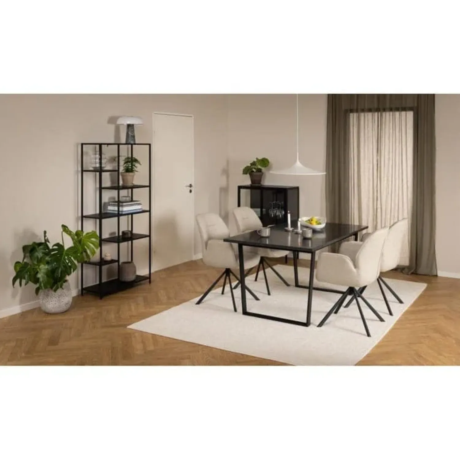 Nordhavn Eettafels|Arvico Eettafel Zwart 160cm