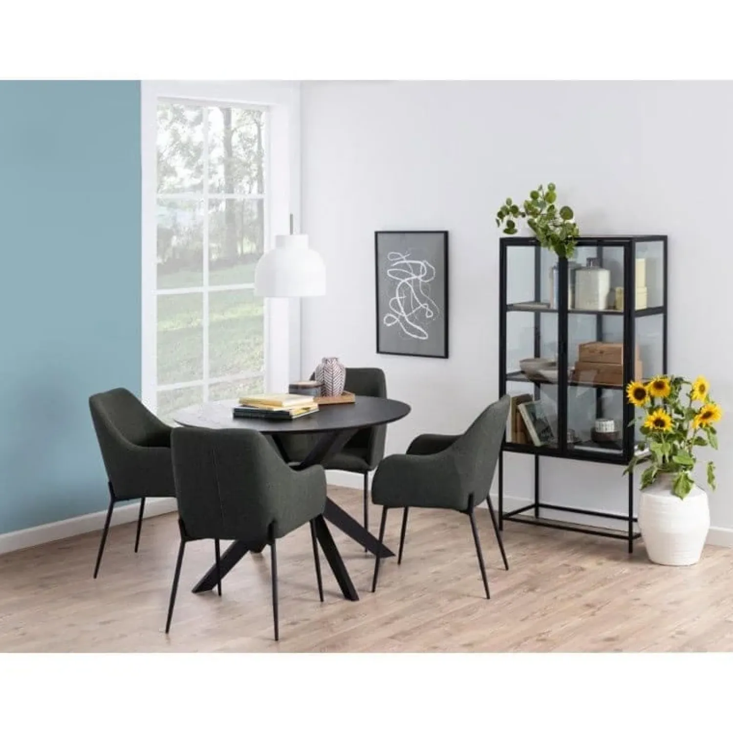 Nordhavn Eettafels|Arvon Eettafel Rond Zwart 105cm