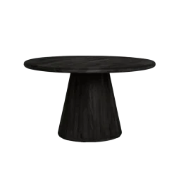 Tower living Eettafels|Asti Eettafel rond zwart 150 cm