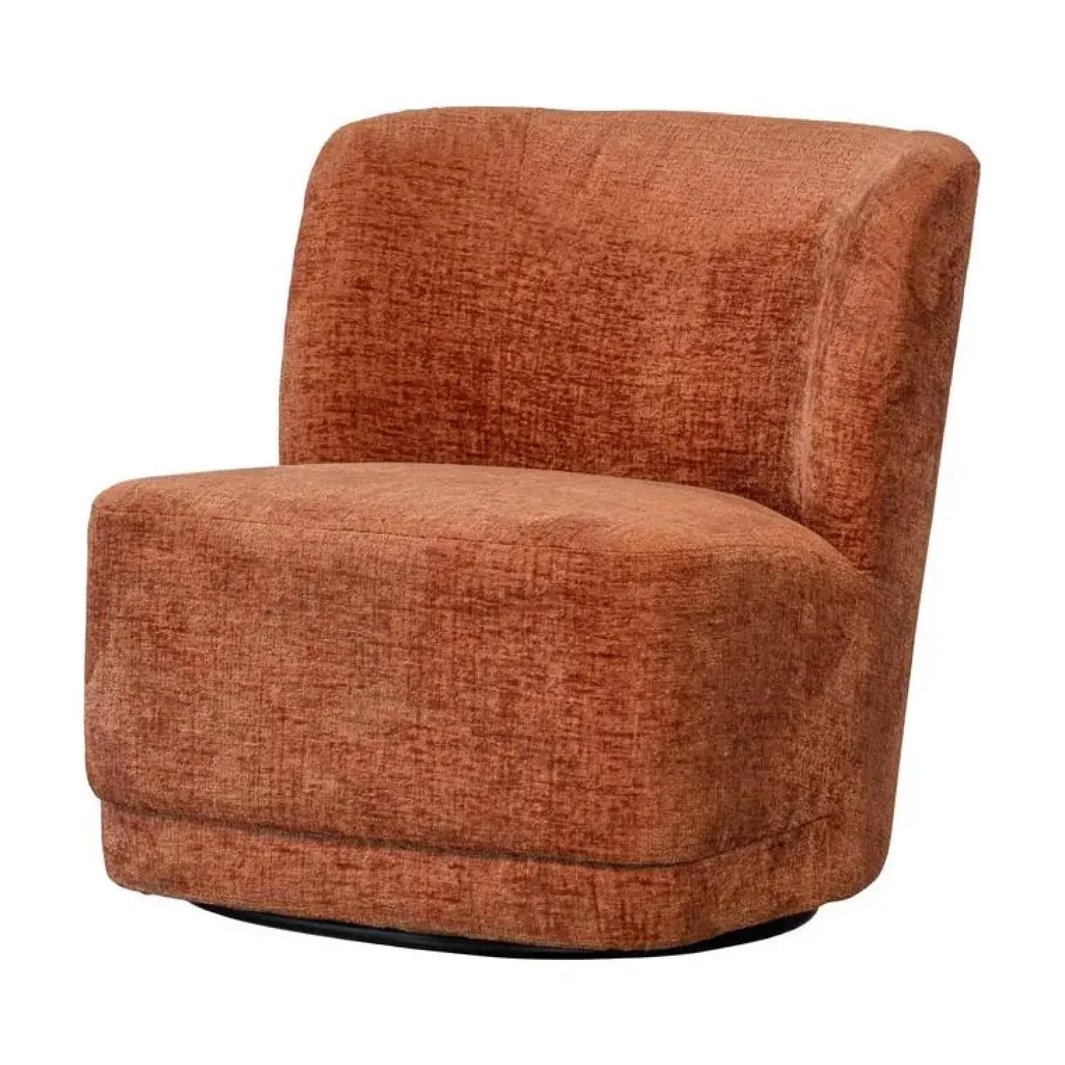 WOOOD Fauteuils|Atty Draaifauteuil velvet terracotta