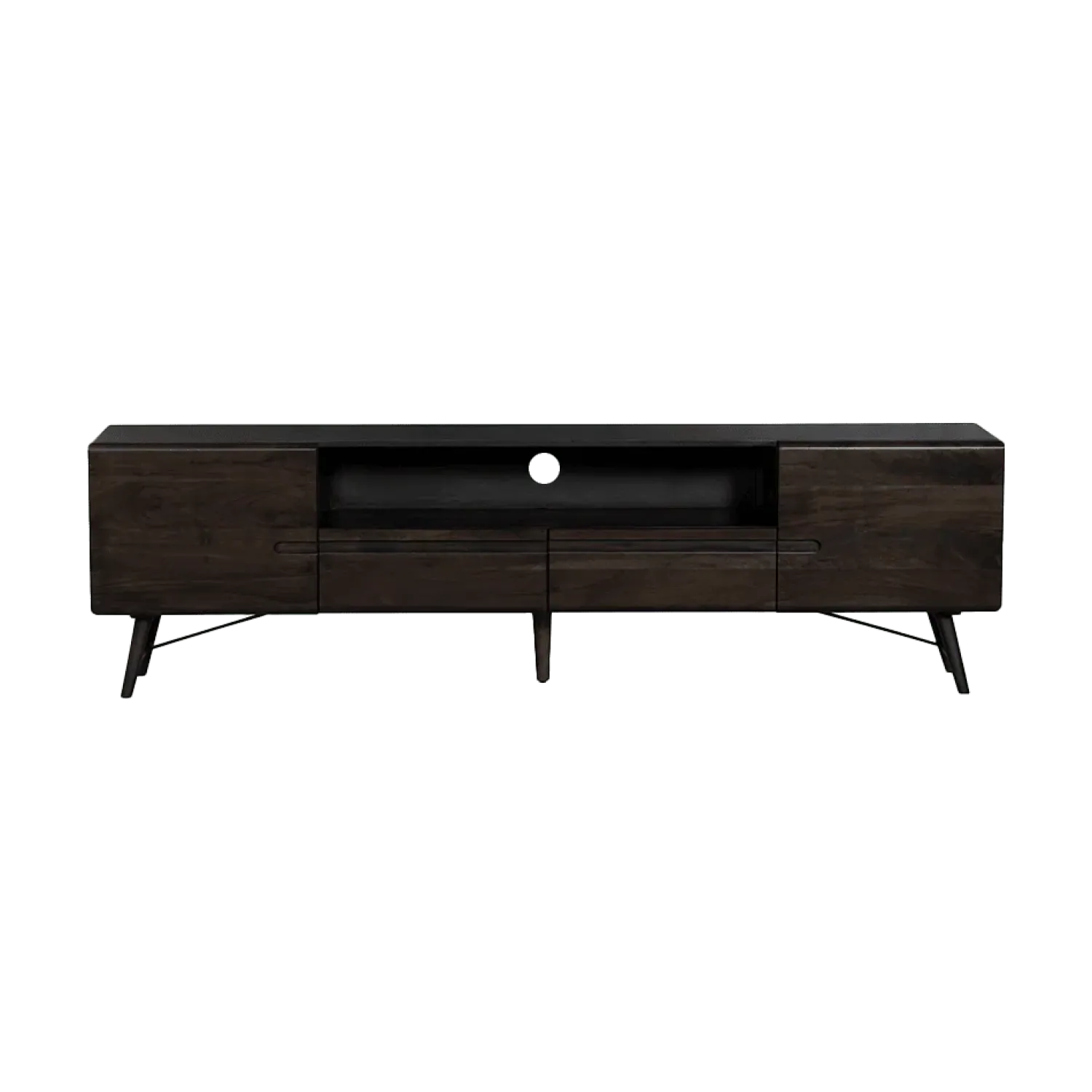 Tower living Industriele Kasten|Tv Meubels|Aura Tv meubel espresso Acaciahout 210 cm
