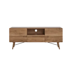 Tower living Industriele Kasten|Tv Meubels|Aura Tv meubel naturel Acaciahout 150 cm