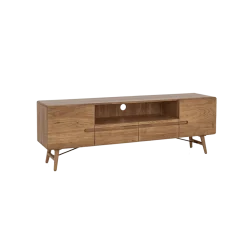 Tower living Industriele Kasten|Tv Meubels|Aura Tv meubel naturel Acaciahout 210 cm