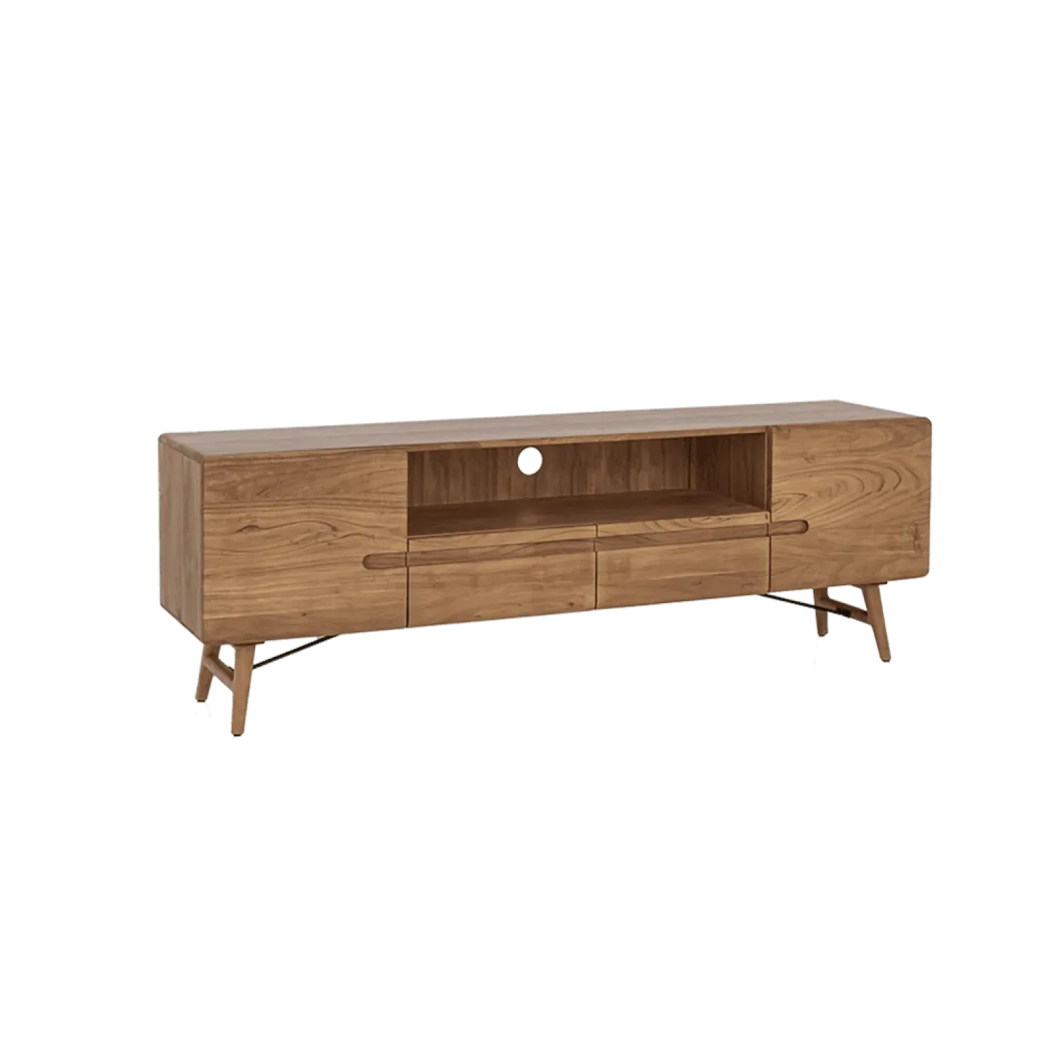 Tower living Industriele Kasten|Tv Meubels|Aura Tv meubel naturel Acaciahout 180 cm