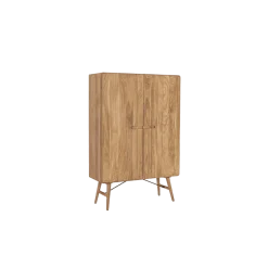 Tower living Wandkasten|Industriele Kasten|Aura Wandkast naturel Acaciahout 100 cm
