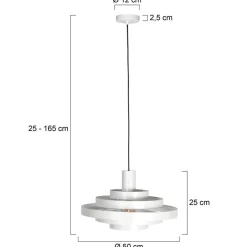 Steinmex Hanglampen|Ayra 1-lichts Hanglamp Wit Metaal