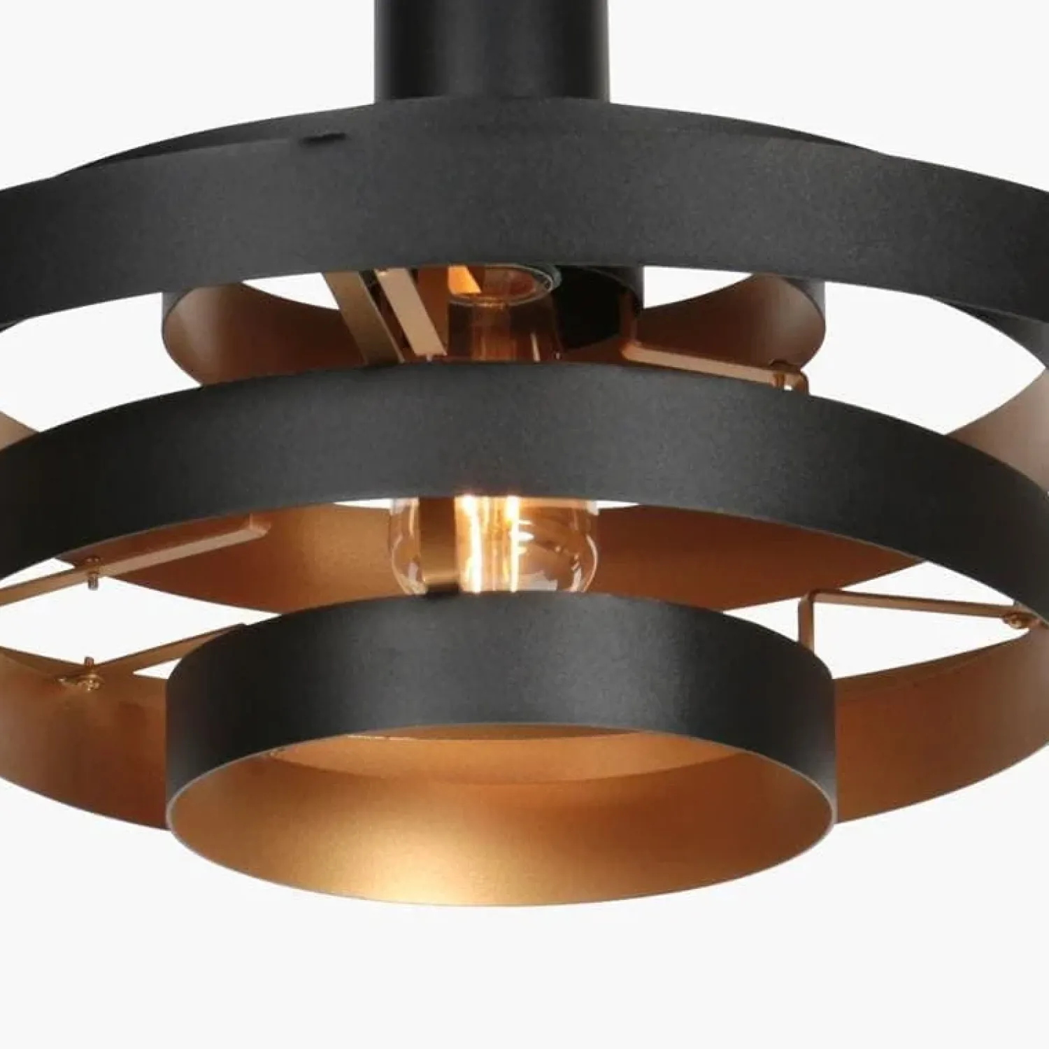 Steinmex Hanglampen|Ayra 1-lichts Hanglamp Zwart Metaal