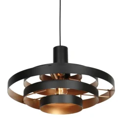 Steinmex Hanglampen|Ayra 1-lichts Hanglamp Zwart Metaal