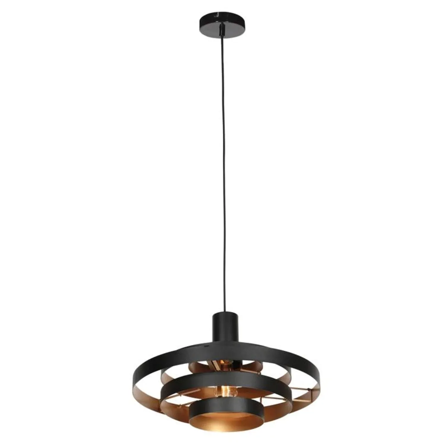 Steinmex Hanglampen|Ayra 1-lichts Hanglamp Zwart Metaal