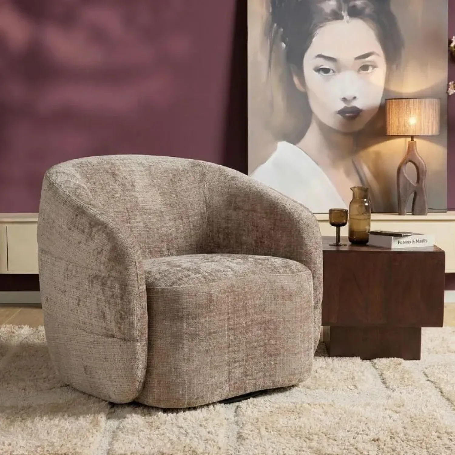 Furndea Fauteuils|Azra Fauteuil Clay stof