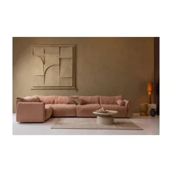 WOOOD Modulaire Banken|Baggy 1-zits element geweven chenille oudroze