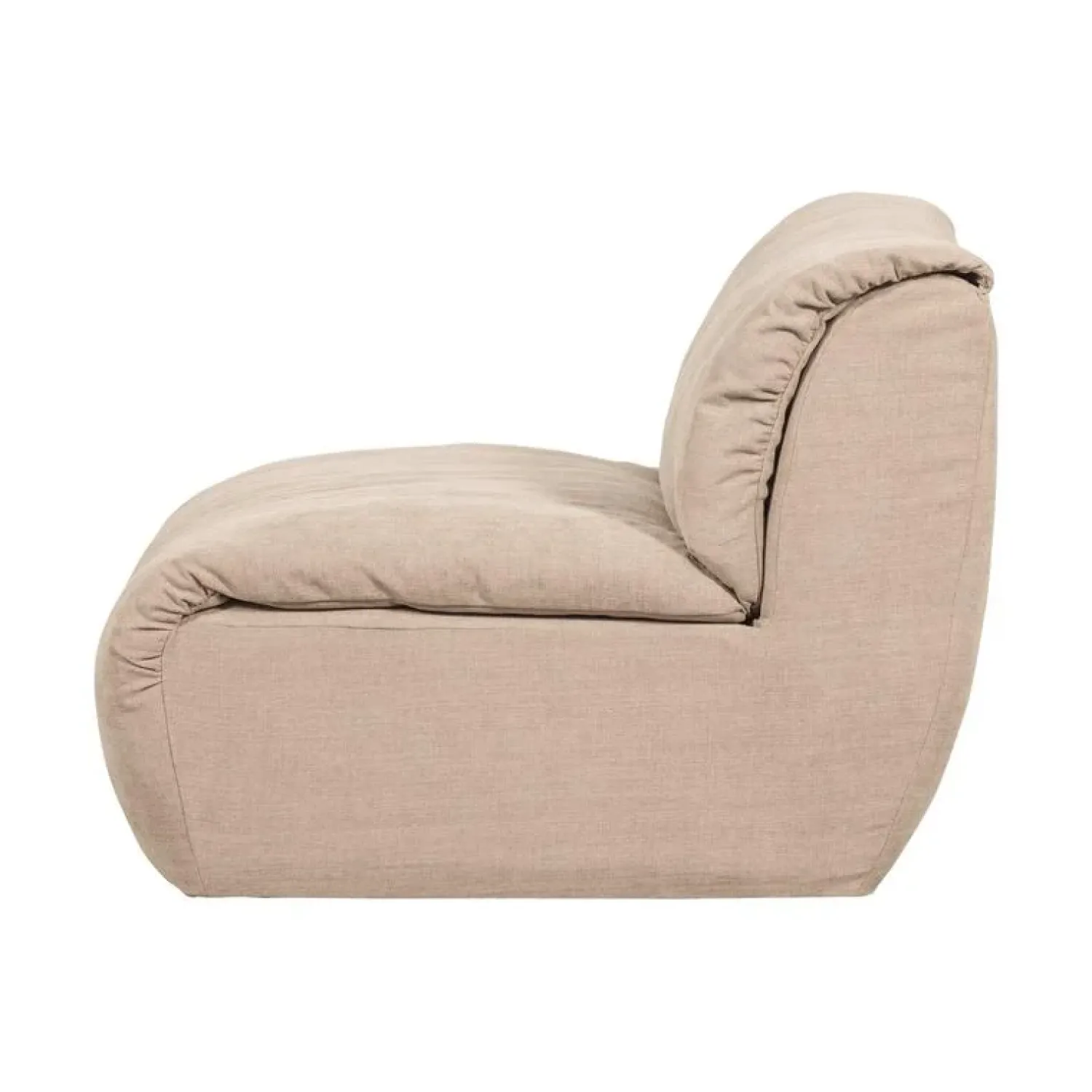 WOOOD Modulaire Banken|Baggy 1-zits element geweven chenille zand