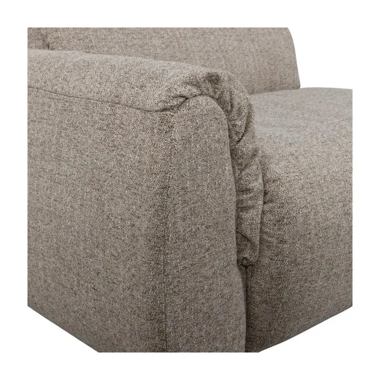 WOOOD Modulaire Banken|Baggy 1-zits element met arm links bruin melange