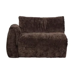 WOOOD Modulaire Banken|Baggy 1-zits element met arm links chenille donkerbruin