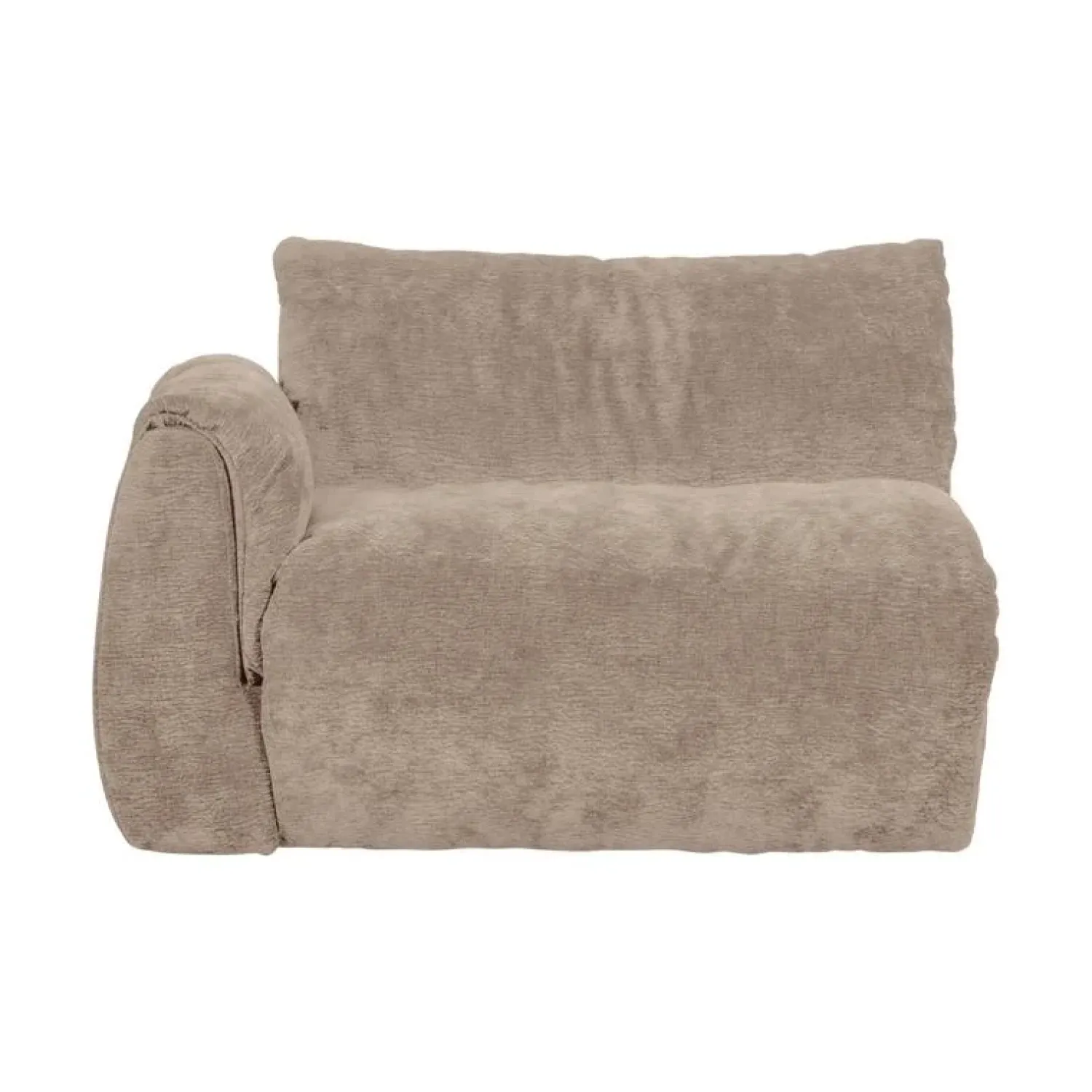 WOOOD Modulaire Banken|Baggy 1-zits element met arm links chenille zand