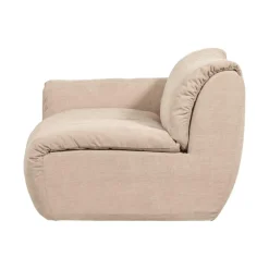 WOOOD Modulaire Banken|Baggy 1-zits element met arm links geweven chenille zand