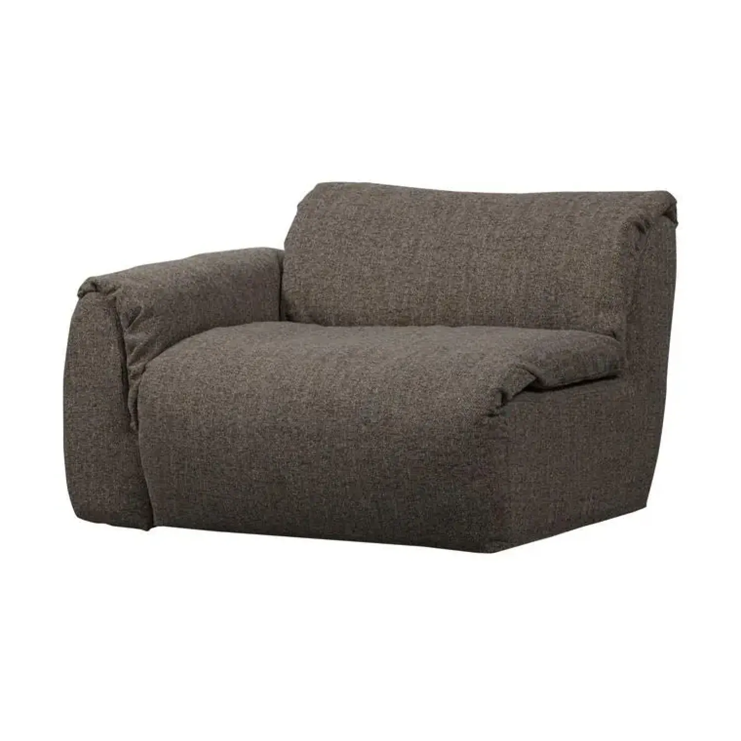WOOOD Modulaire Banken|Baggy 1-zits element met arm links warmgrijs melange