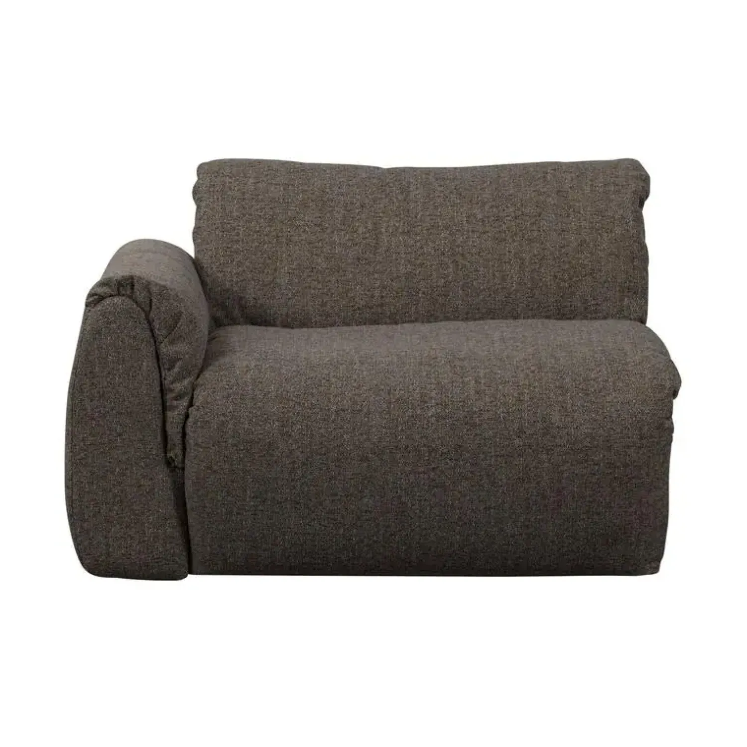 WOOOD Modulaire Banken|Baggy 1-zits element met arm links warmgrijs melange