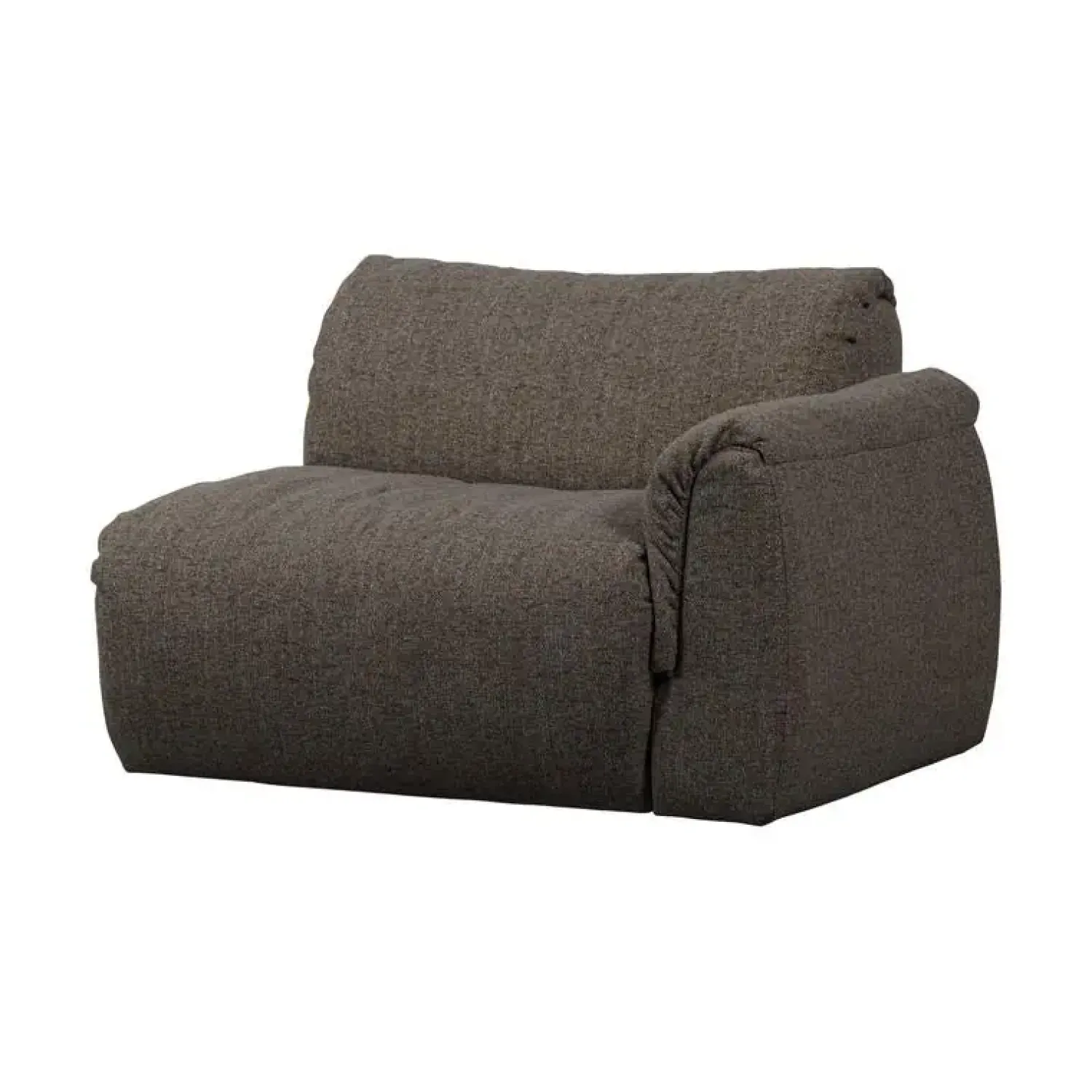 WOOOD Modulaire Banken|Baggy 1-zits element met arm rechts warmgrijs melange