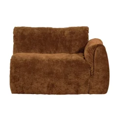 WOOOD Modulaire Banken|Baggy 1-zits element met arm rechts chenille middenbruin