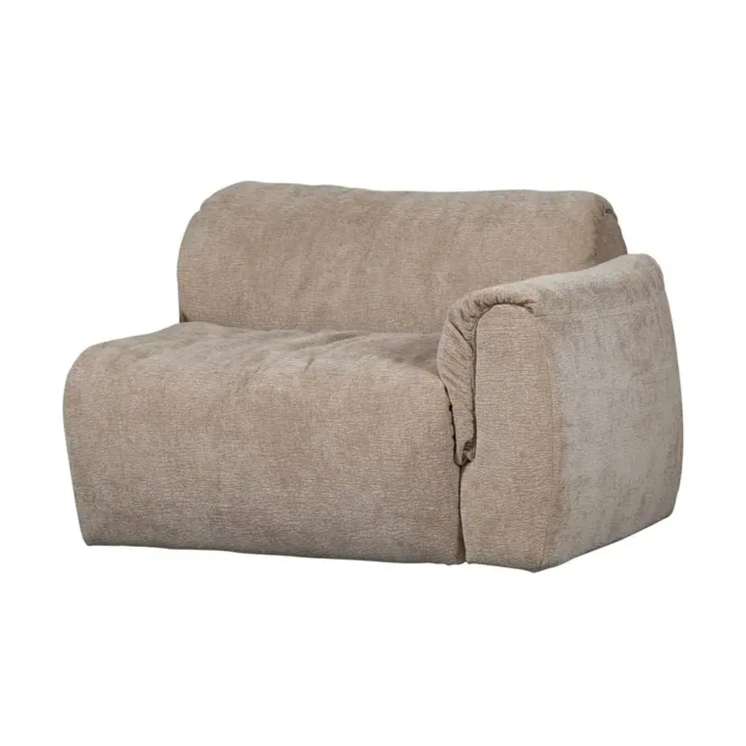 WOOOD Modulaire Banken|Baggy 1-zits element met arm rechts chenille zand