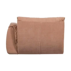 WOOOD Modulaire Banken|Baggy 1-zits element met arm rechts geweven chenille oudroze