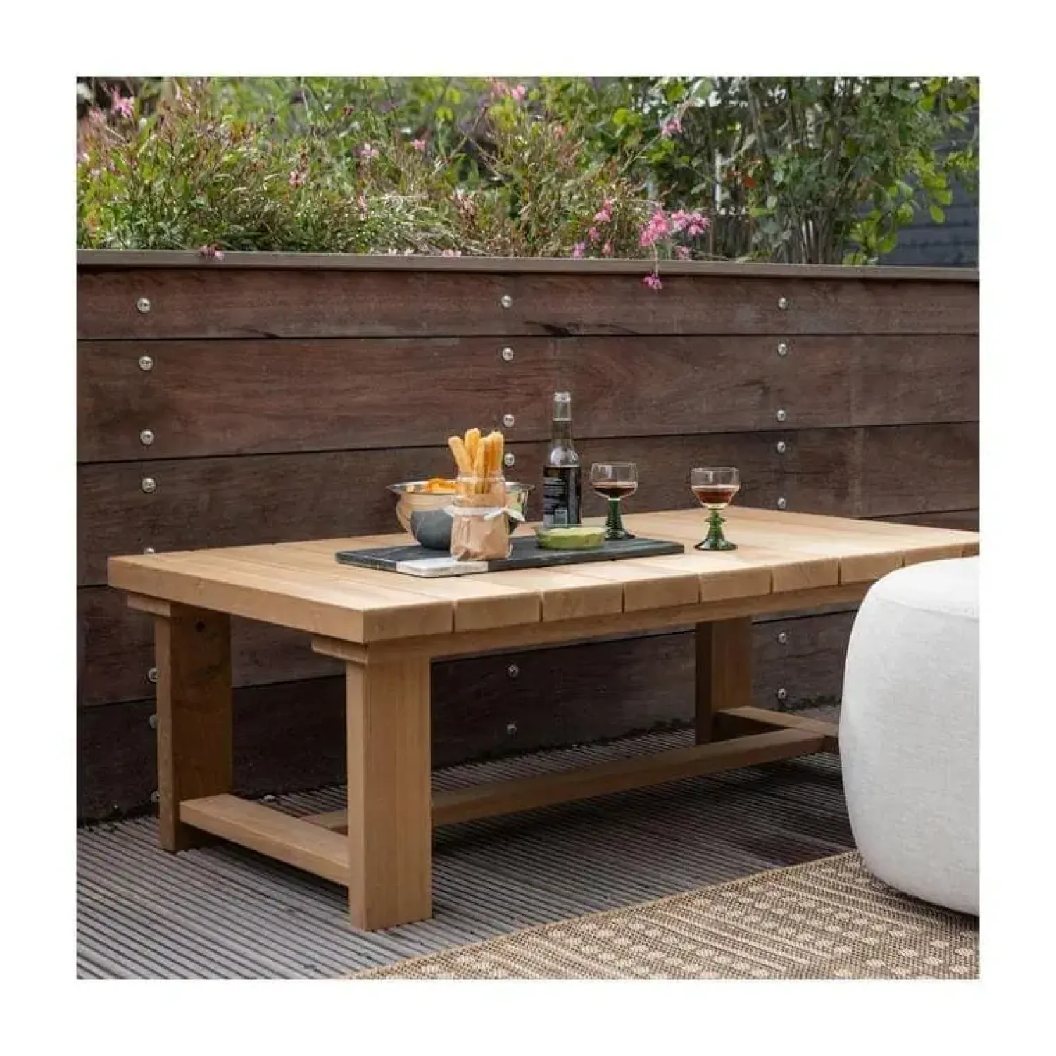 WOOOD Tuintafels|Banco Tuin salontafel hout naturel 122cm