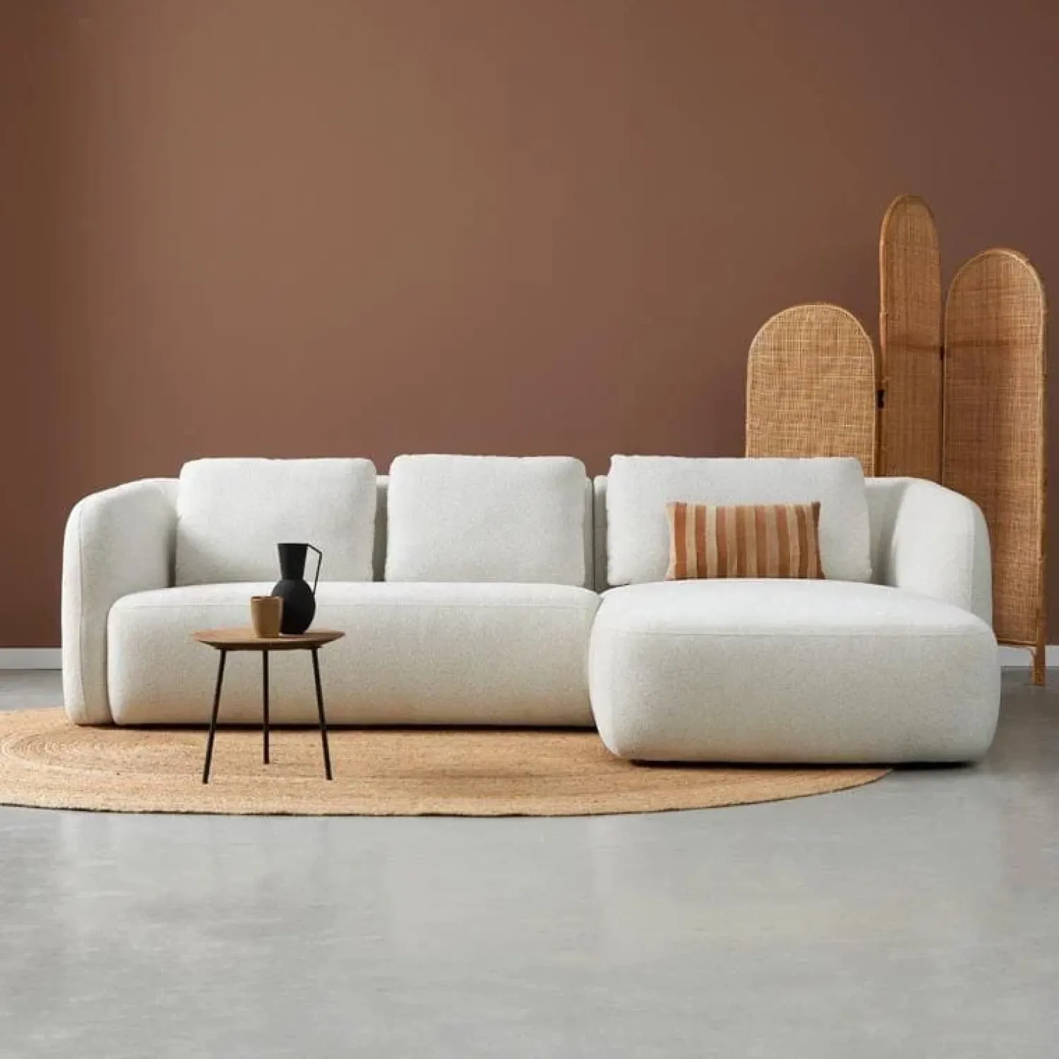 Pepp Loungebanken|Bank Cloud Chaise longue rechts - Raven 22 stof